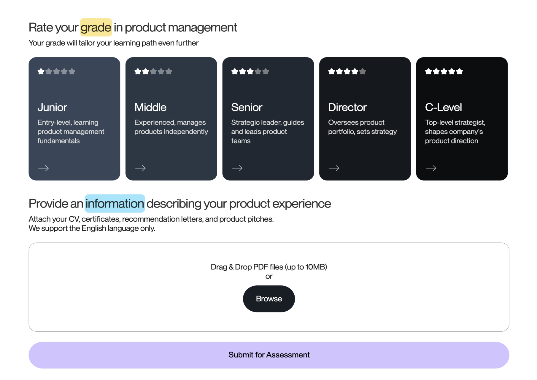 Product Map Learn Feature